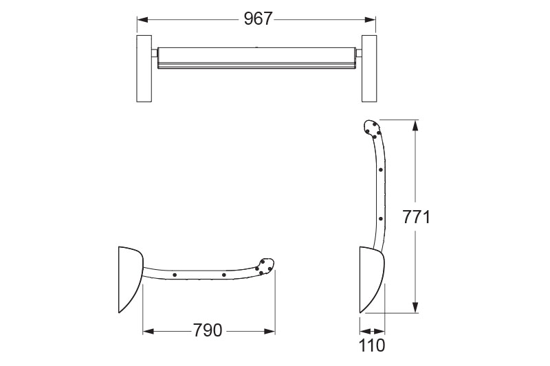 SteelTec diaper changing table, white CONTI Sanitärarmaturen GmbH