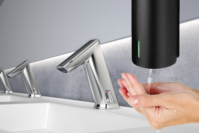 Optimale Hygiene mit berührungslosen Seifenspendern | conti+
